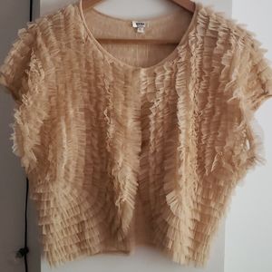 Pink Tulle Shrug Bolero by Moyna (Anthropologie)